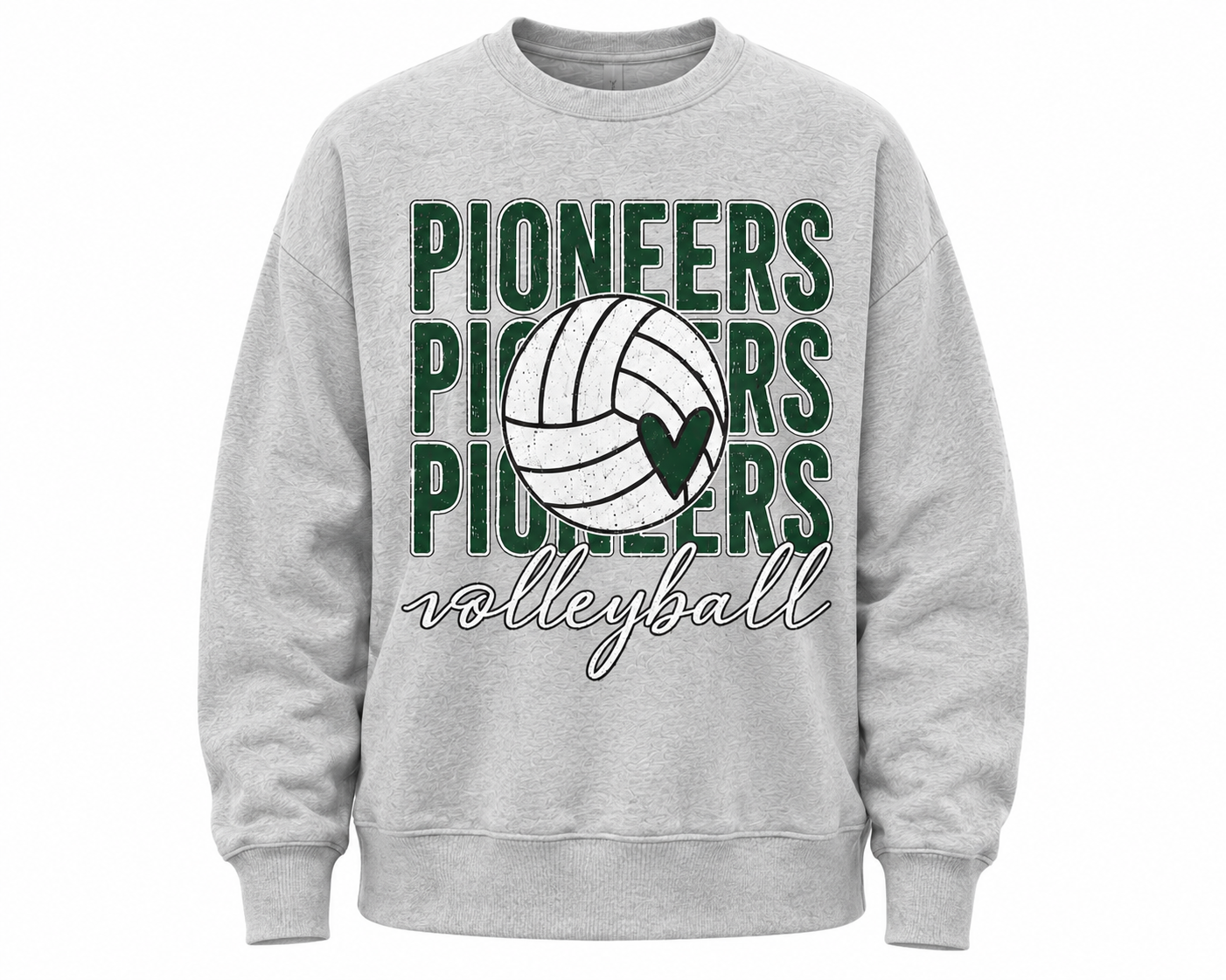 Pioneers Volleyball Heart Tee/Crew/Hoodie
