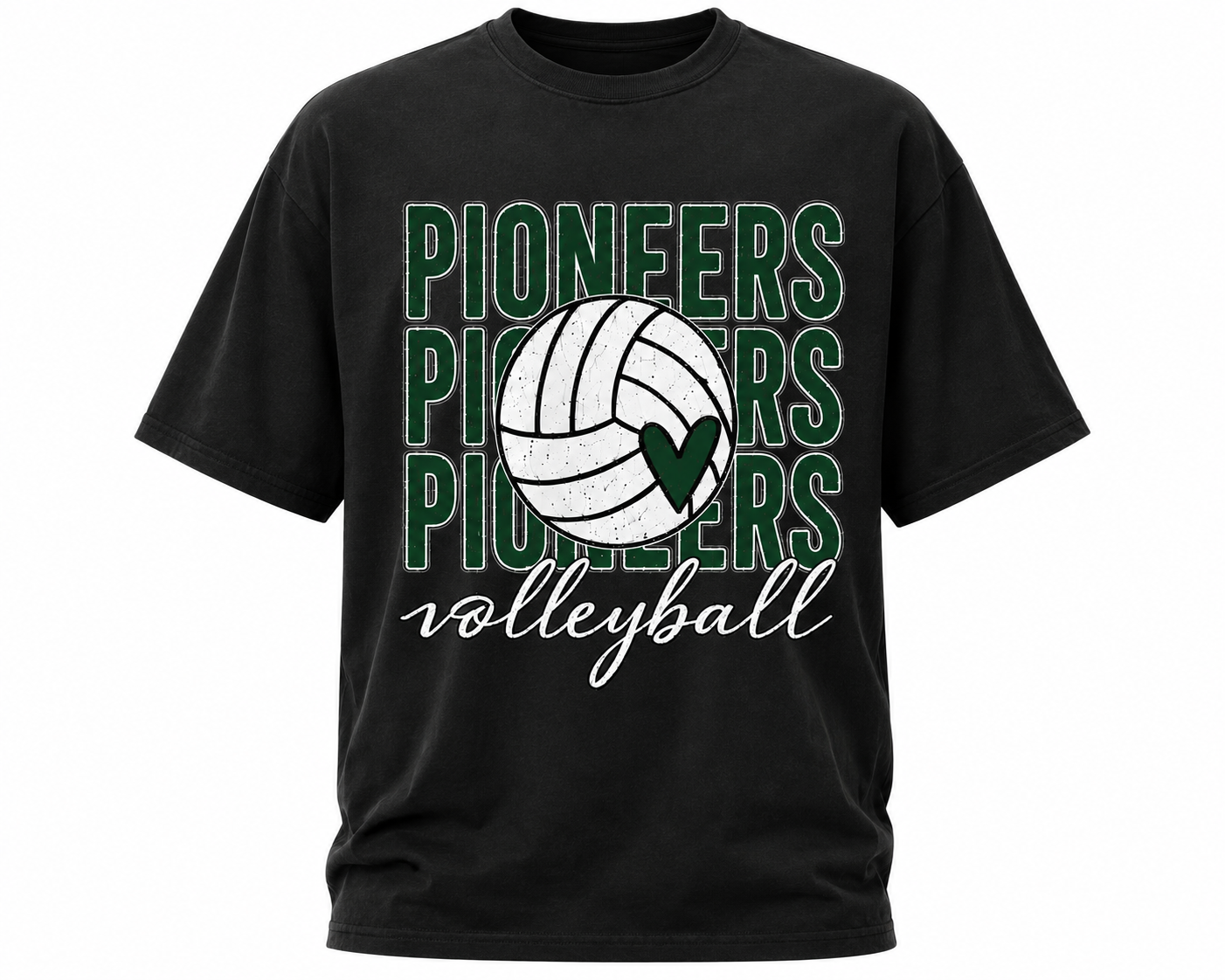Pioneers Volleyball Heart Tee/Crew/Hoodie