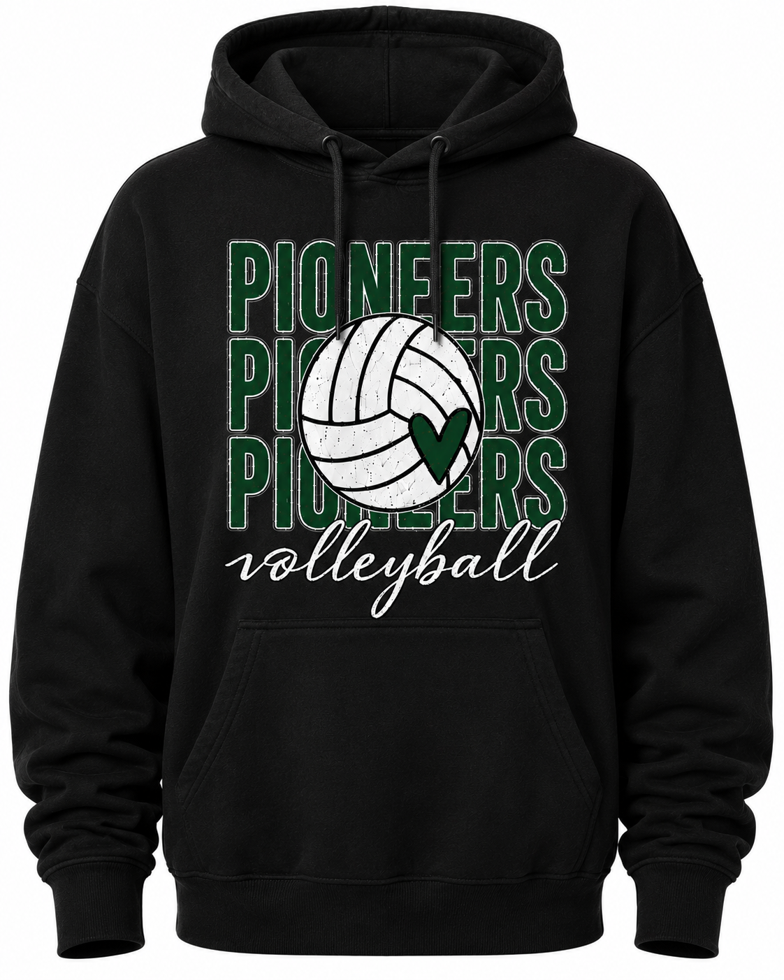 Pioneers Volleyball Heart Tee/Crew/Hoodie
