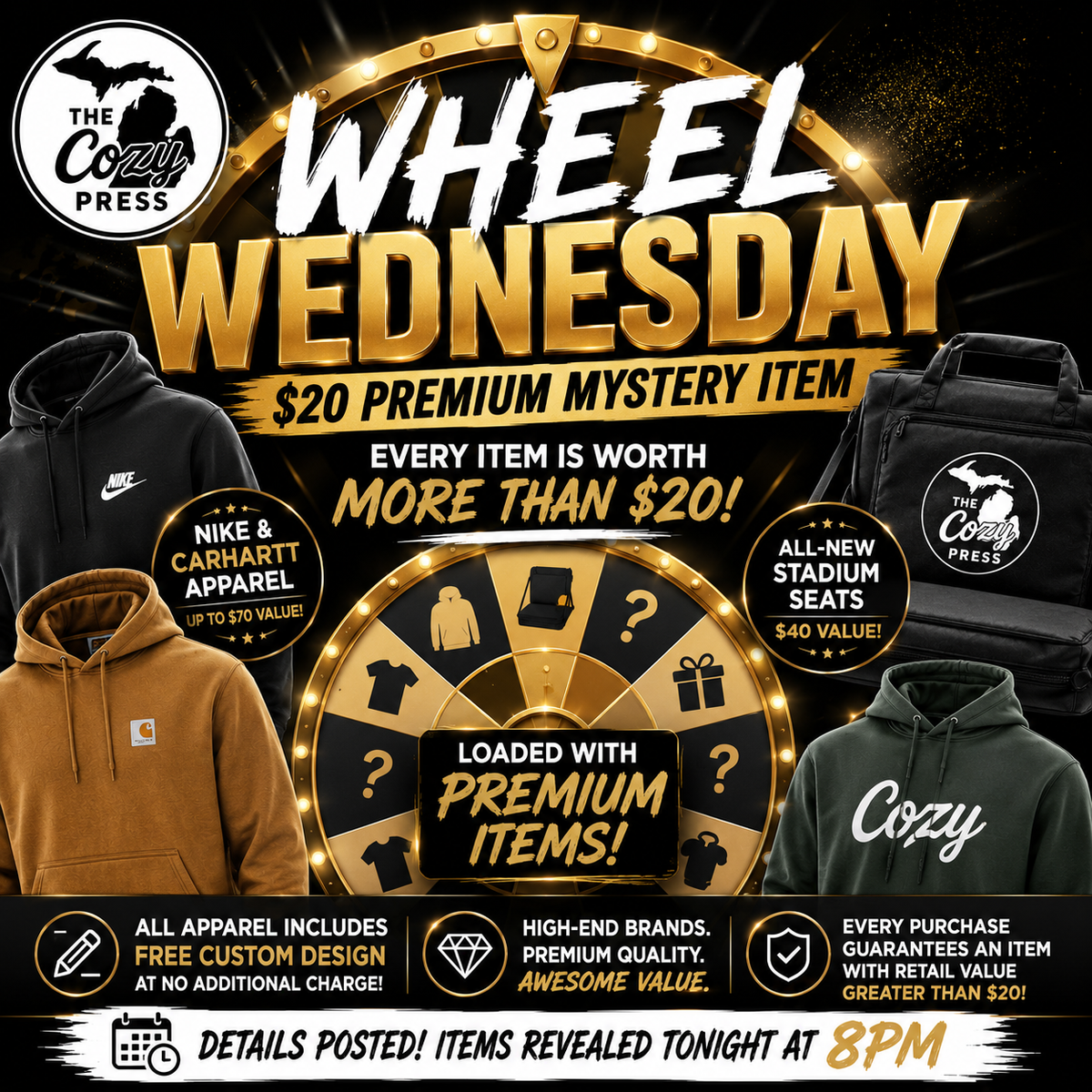 Wheel Wednesday – $20 Premium Mystery Item