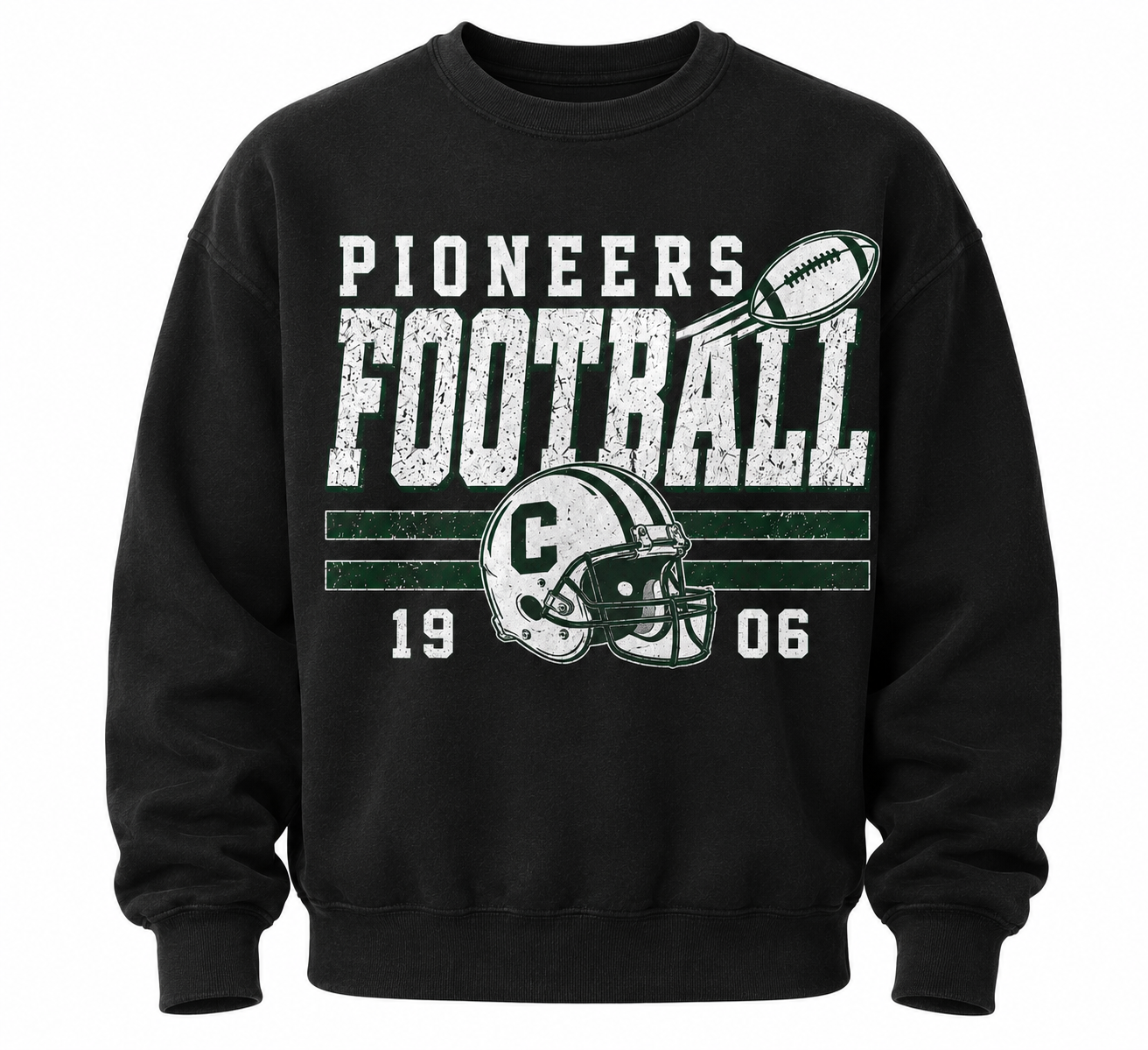 Clare Pioneers Vintage Football Tee & Crewneck